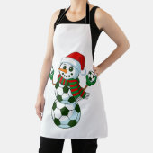 Tablier Snowman Soccer Noël Amateurs de sport (Insitu)