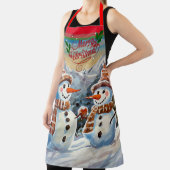 Tablier Snowmen, Joyeux Noël, (Insitu)
