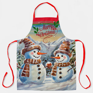 Tablier Snowmen, Joyeux Noël,