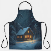 Tablier Snowy Cabin Night Apron  (Recto)
