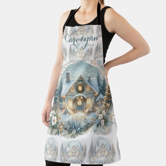 Tablier Snowy Cottage Glow Scene (Insitu)