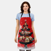 Tablier Snowy Family Photo Christmas Tree (Porté)