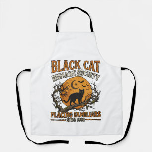 Tablier Société humanitaire du chat noir Halloween pleine