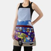 Tablier Sock Monkey Peace Bus  (Insitu)