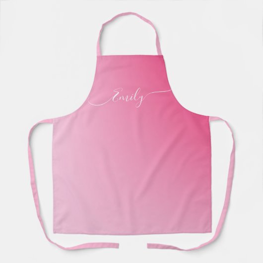 Tablier soft pink gradient -add name (Recto)