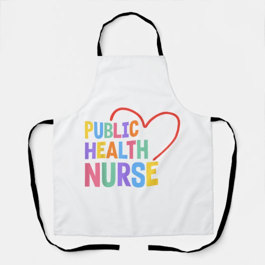 Tablier Soins infirmiers en santé publique Coeur (Recto)