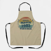 Tablier Soirée de 40 ans vintage personnalisée (Recto)