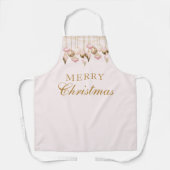 Tablier Soirée de Noël élégante en or rose pâle (Recto)