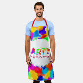 Tablier Soirée d'éclaboussure arc-en-ciel personnalisée (Porté)