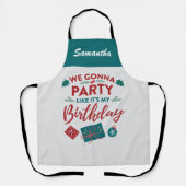Tablier Soirée Noël Fête Anniversaire Personnalisée (Recto)