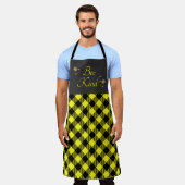 Tablier "Sois Gentil" Gingham (Porté)