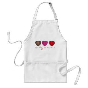 Tablier Sois Mon Saint Valentin Chocolat Coeurs bonbons ro