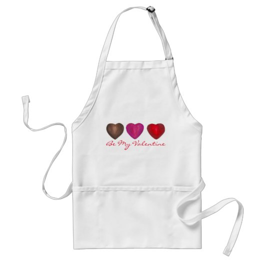 Tablier Sois Mon Saint Valentin Chocolat Coeurs bonbons ro (Devant)
