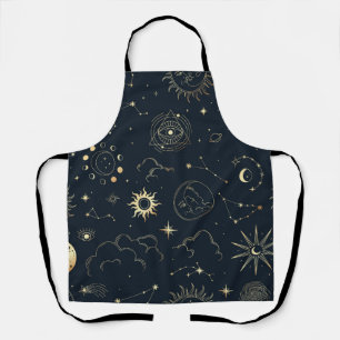 Tablier Soleil céleste et Lune mystique