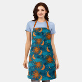 Tablier Soleil, Lune et Étoiles Apron (Porté)