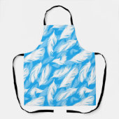 Tablier Sophisticated Feather Design On A Bright Blue (Recto)