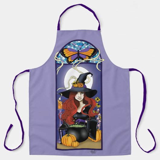 Tablier Sorcière Art nouveau (Recto)