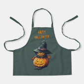 Tablier Sorcière de citrouille en costume de chat - (Recto)