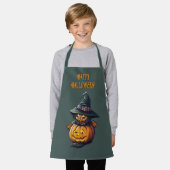 Tablier Sorcière de citrouille en costume de chat - (Porté)