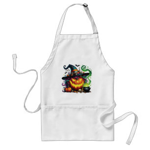 Tablier Sorcière de citrouille méchante Chaudron