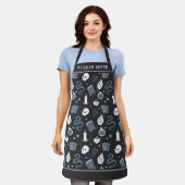 Tablier Sorcière de cuisine Mystic Boho Cristal Crâne Hall (Porté)