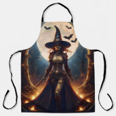 Tablier Sorcière de la forêt Steampunk Halloween (Recto)