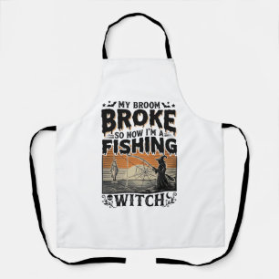 Tablier Sorcière de pêche Halloween Dessin Vectoriel Vinta