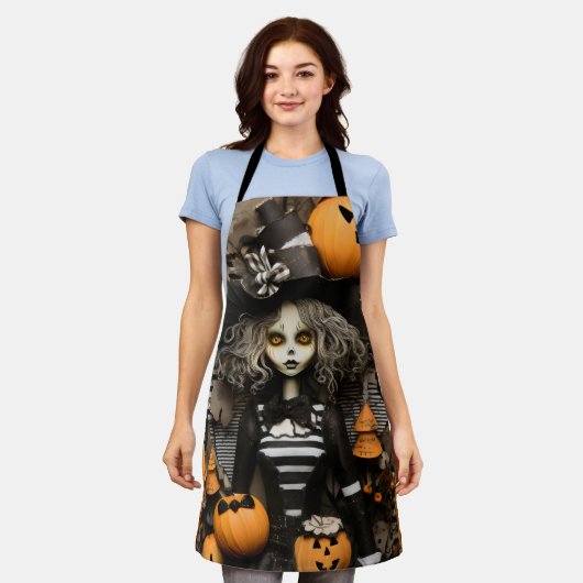 Tablier sorcière d'Halloween (Porté)