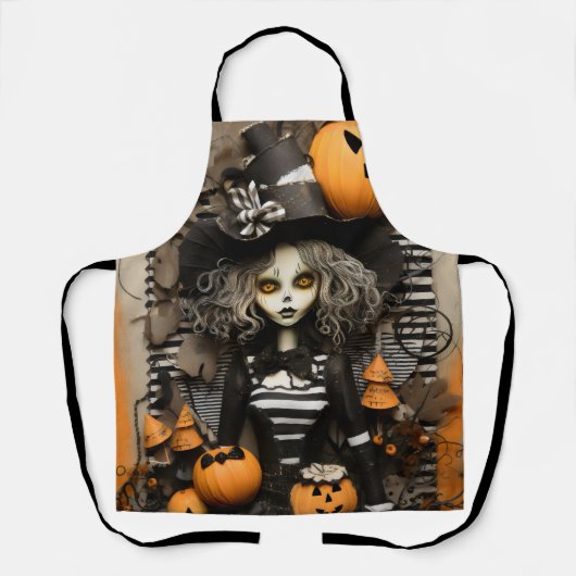 Tablier Sorcière d'Halloween (Recto)