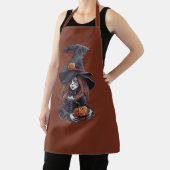 Tablier Sorcière d'Halloween à la citrouille (Insitu)
