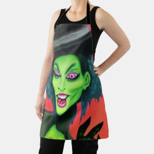 Tablier Sorcière d'Halloween lunaire