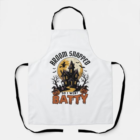 Tablier Sorcière drôle Halloween Maison hantée Graphique C (Recto)