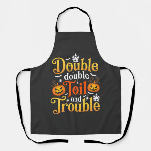 Tablier Sorcière Halloween Double Double Toil and Trouble