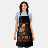 Tablier Sorcières avec des hachures Halloween sorcières Ca (Porté)