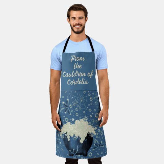 Tablier Sorcières Cauldron Bleu (Porté)