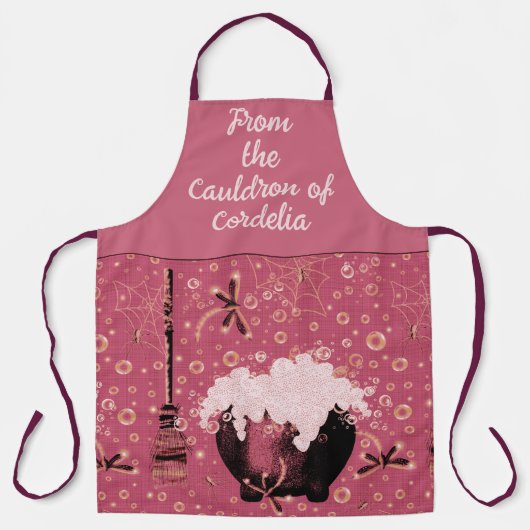 Tablier Sorcières Cauldron Pink Apron (Recto)