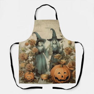 Tablier Sorcières Victoriennes Fantaisistes Citrouilles Ro