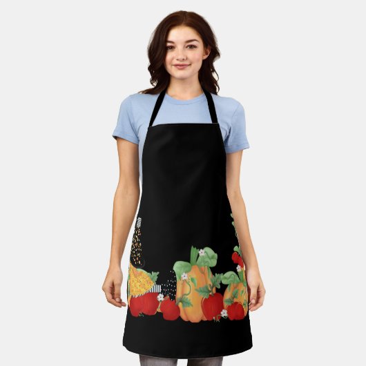 Tablier Sortie de patchs citrouille (Porté)