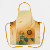 Tablier SOUFFLE, BOUTEILLE, FEUILLE VERT Floral japonais (Recto)