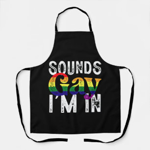 Tablier Sounds Gay I'm In Rainbow LGBT Flag Pride Mois