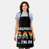 Tablier Sounds Gay Je suis Rainbow LGBTQ Pride (Porté)