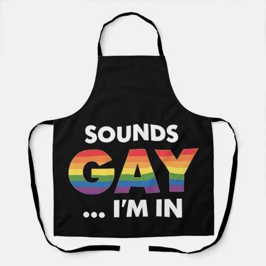 Tablier Sounds Gay Je suis Rainbow LGBTQ Pride (Recto)