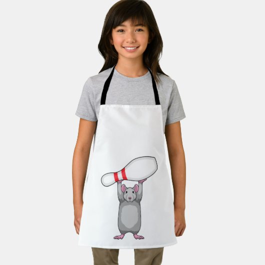 Tablier Souris à Bowling avec épingle de Bowling (Insitu)
