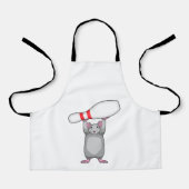 Tablier Souris à Bowling avec épingle de Bowling (Recto)