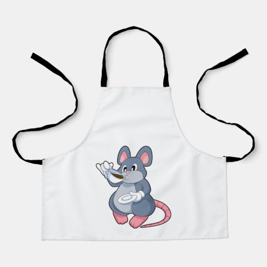 Tablier Souris avec Café Cup (Recto)
