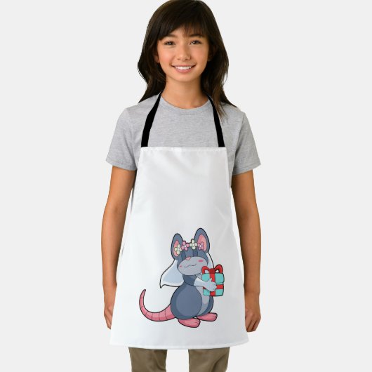 Tablier Souris comme mariée avec Voile & Gift.PNG (Insitu)