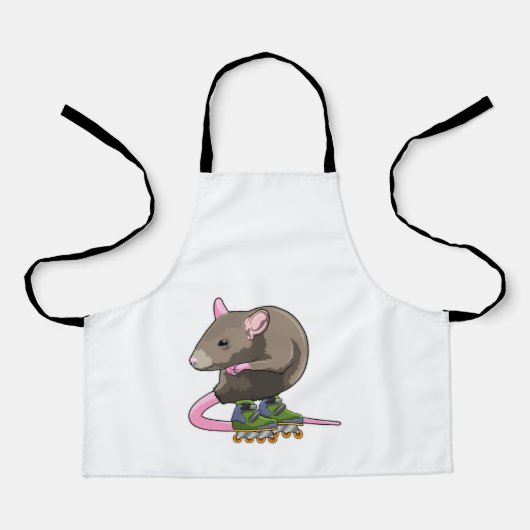 Tablier Souris comme Patinage en ligne avec Patins en lign (Recto)