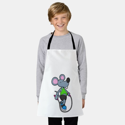 Tablier Souris en forme avec corde (Porté)