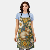 Tablier souris et fleurs Art nouveau (Porté)