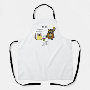 Tablier Souris et singe